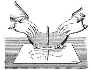 Planchette for two-person automatic writing